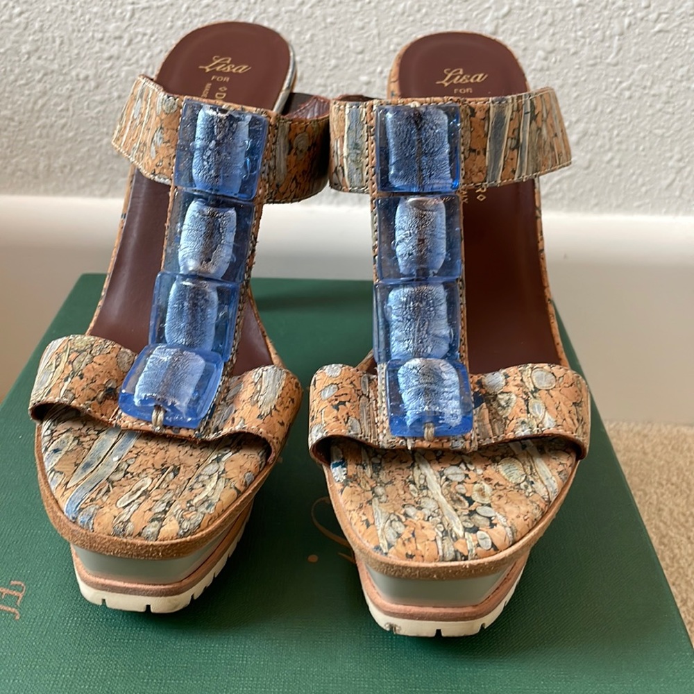 Donald Pliner By Lisa Platform Sandals 8 1/2